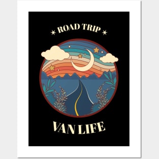 Van Life - Road Trip Psychedelic Design Posters and Art